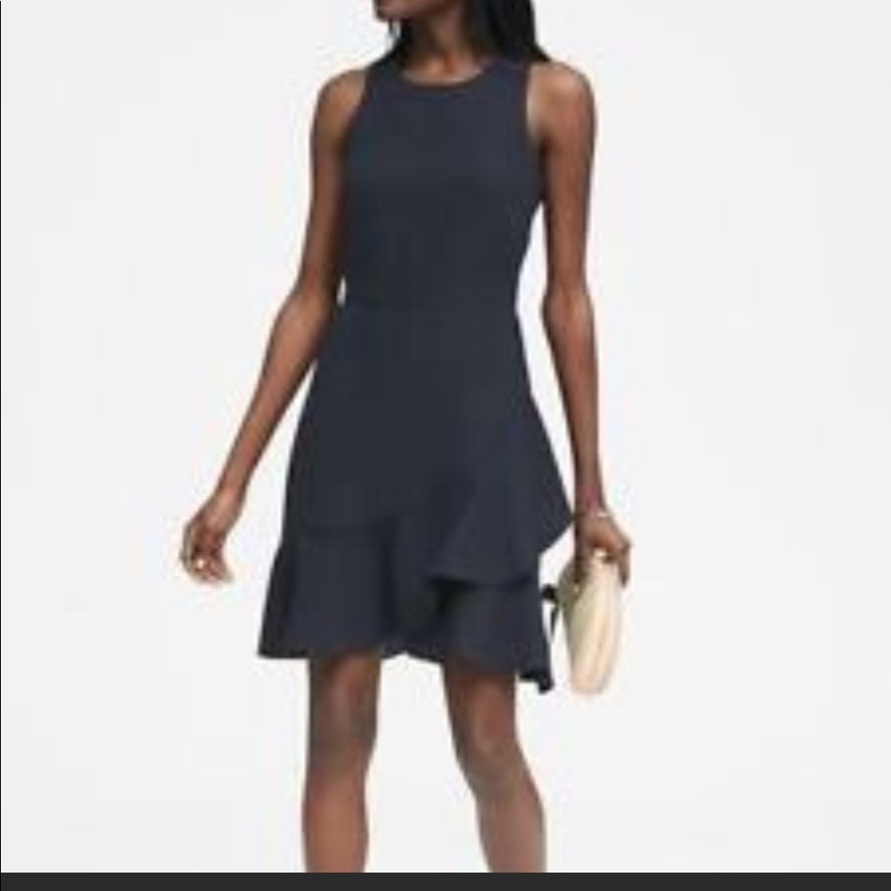 Banana republic ruffle racer back dress 0P